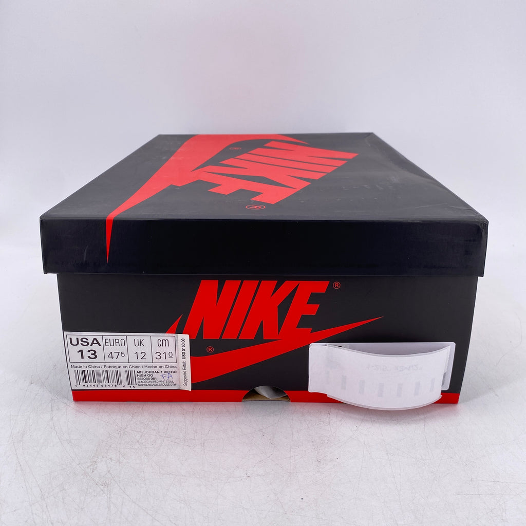 Air Jordan 1 Retro High OG "Black Gym Red" 2019 New Size 13