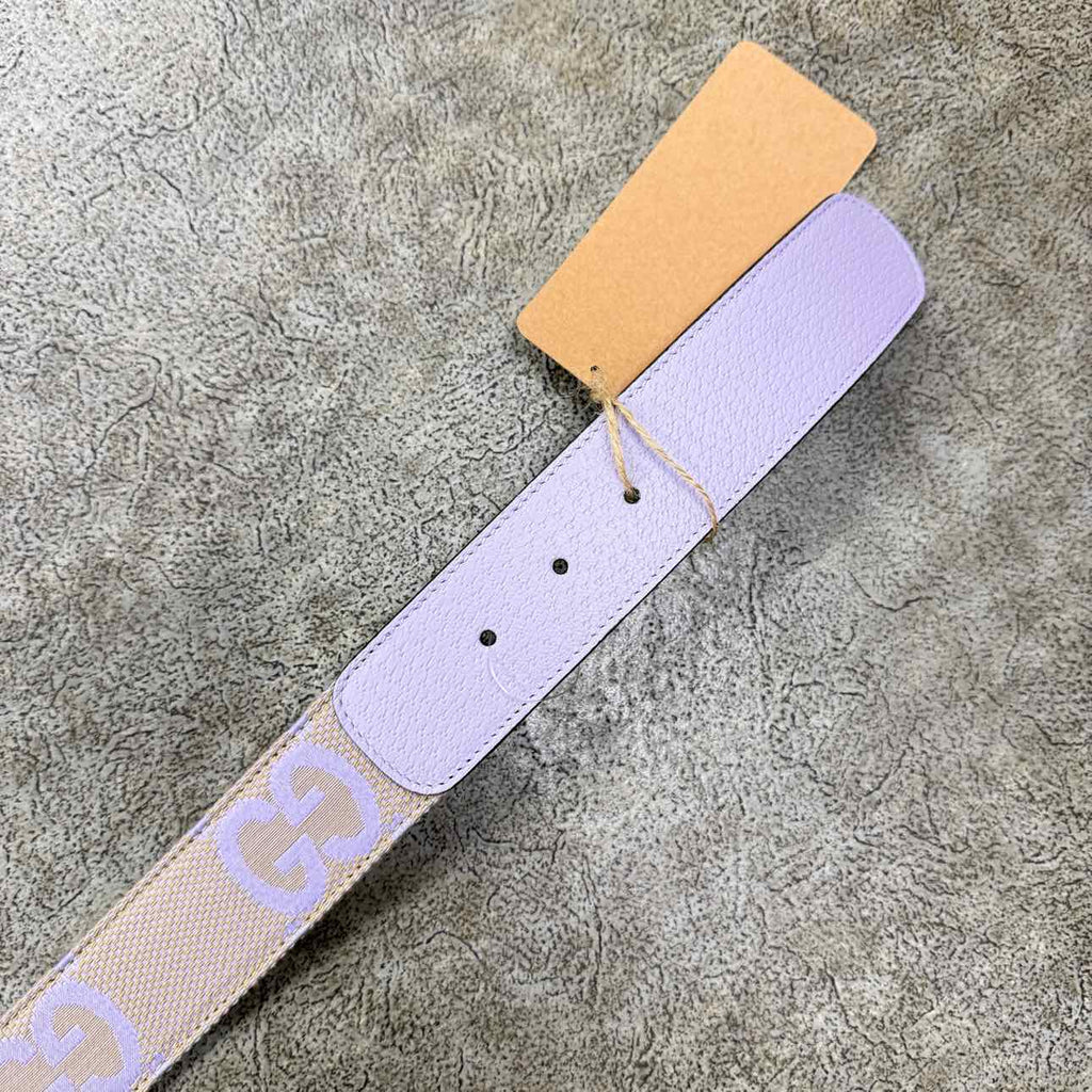 Gucci (W) Belt "GG GOLD BUCKLE" New Purple Size 34