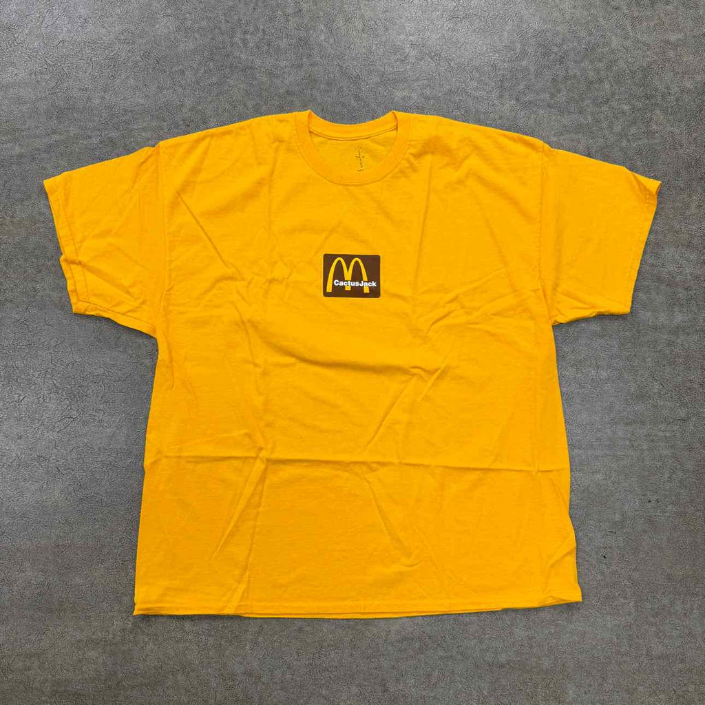 Travis Scott T-Shirt "MCDONALD'S" Yellow New Size XL