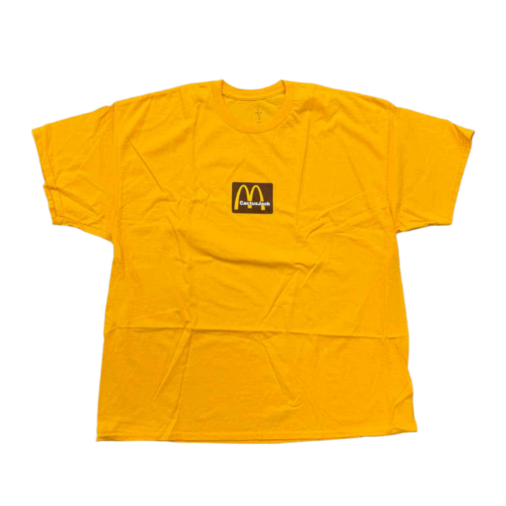 Travis Scott T-Shirt "MCDONALD'S" Yellow New Size XL
