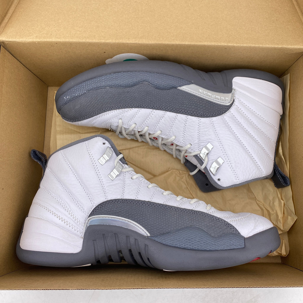 Air Jordan 12 Retro "White Dark Grey" 2019 Used Size 9.5