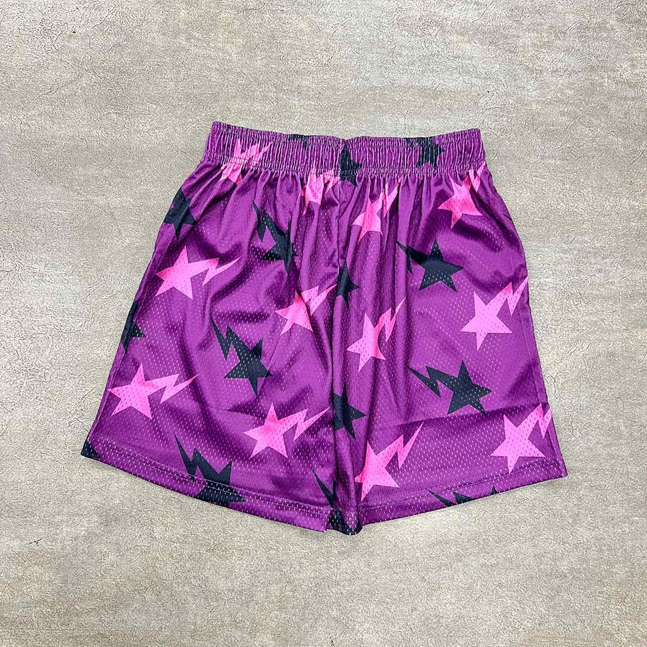 Eric Emanuel Mesh Shorts &quot;EE BAPE&quot; Purple New Size M