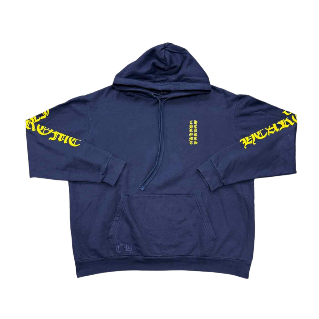 Chrome Hearts Hoodie "VERTICAL LOGO" Navy Used Size XL