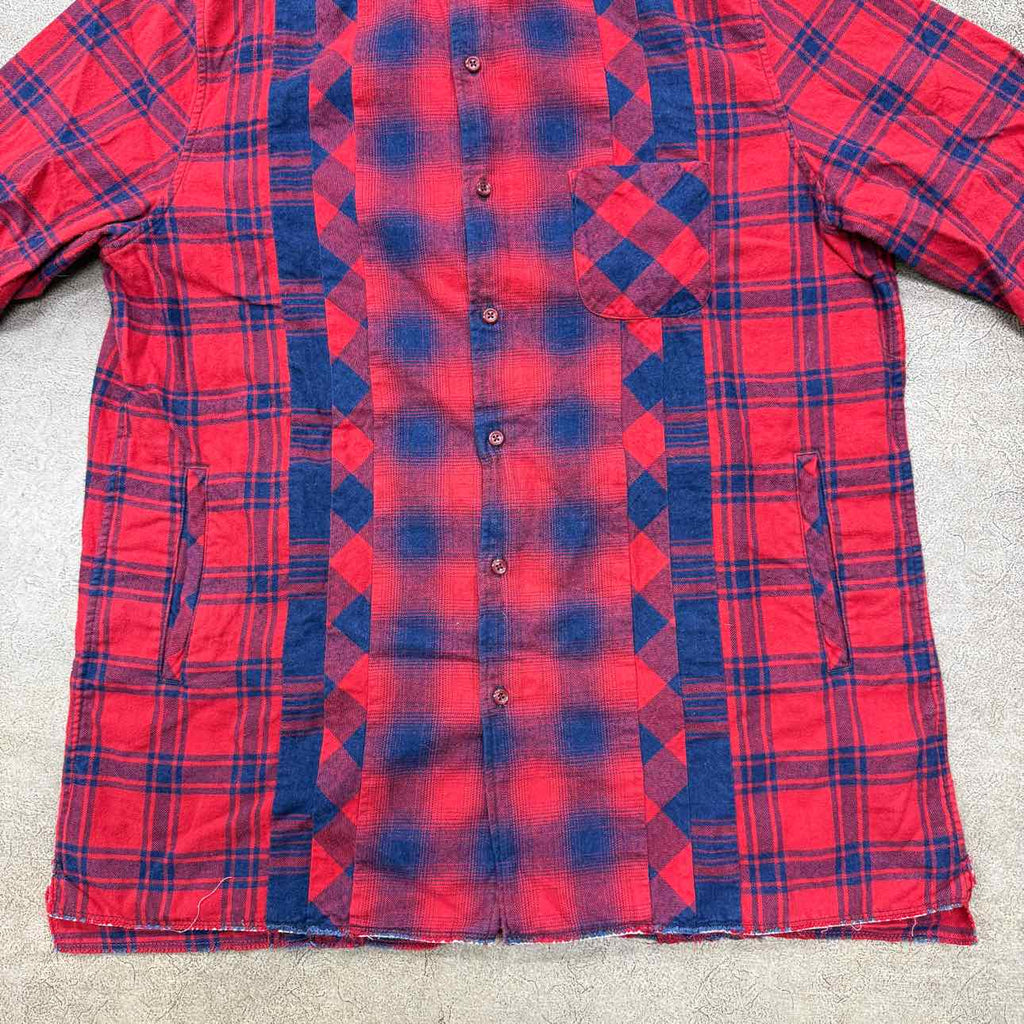 Kith Button Up "PLAID PRINT" Red Used Size XL