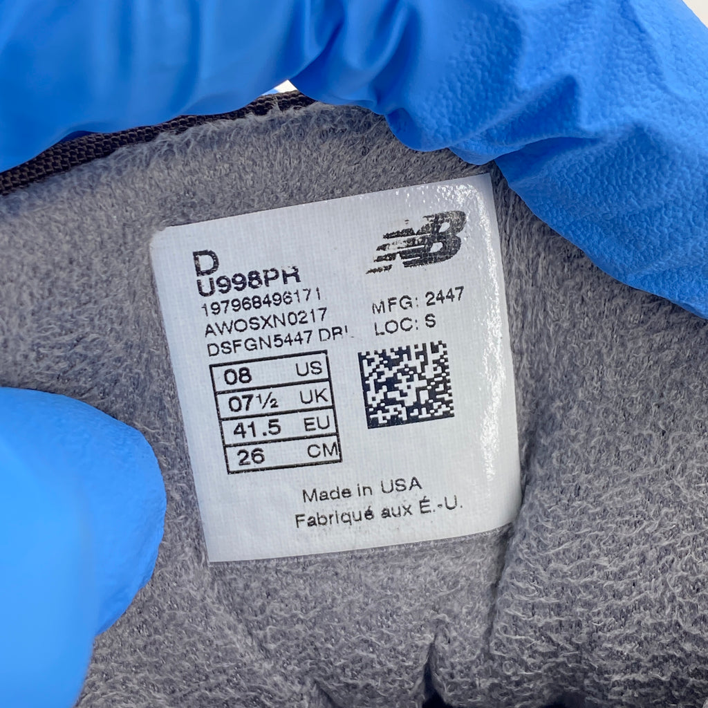 New Balance 998 "Stone Island Raso Gommato" 2025 Used Size 8