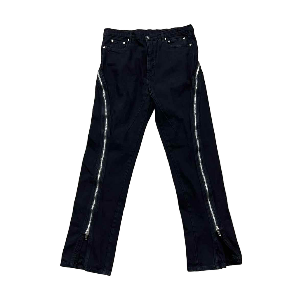 Rick Owens Pants "BOLAN BANANA FLARE" Black Used Size 34