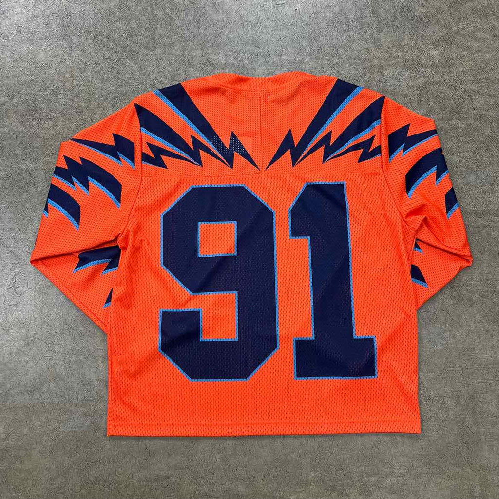 Eric Emanuel Jersey "LIGHTNING" Orange Used Size XL