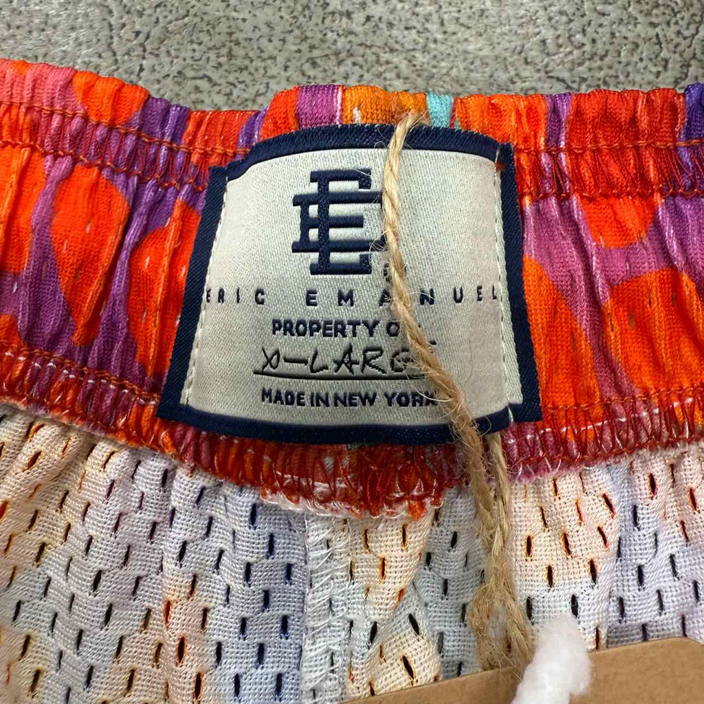 Eric Emanuel Mesh Shorts "DOTS" Orange New Size XL