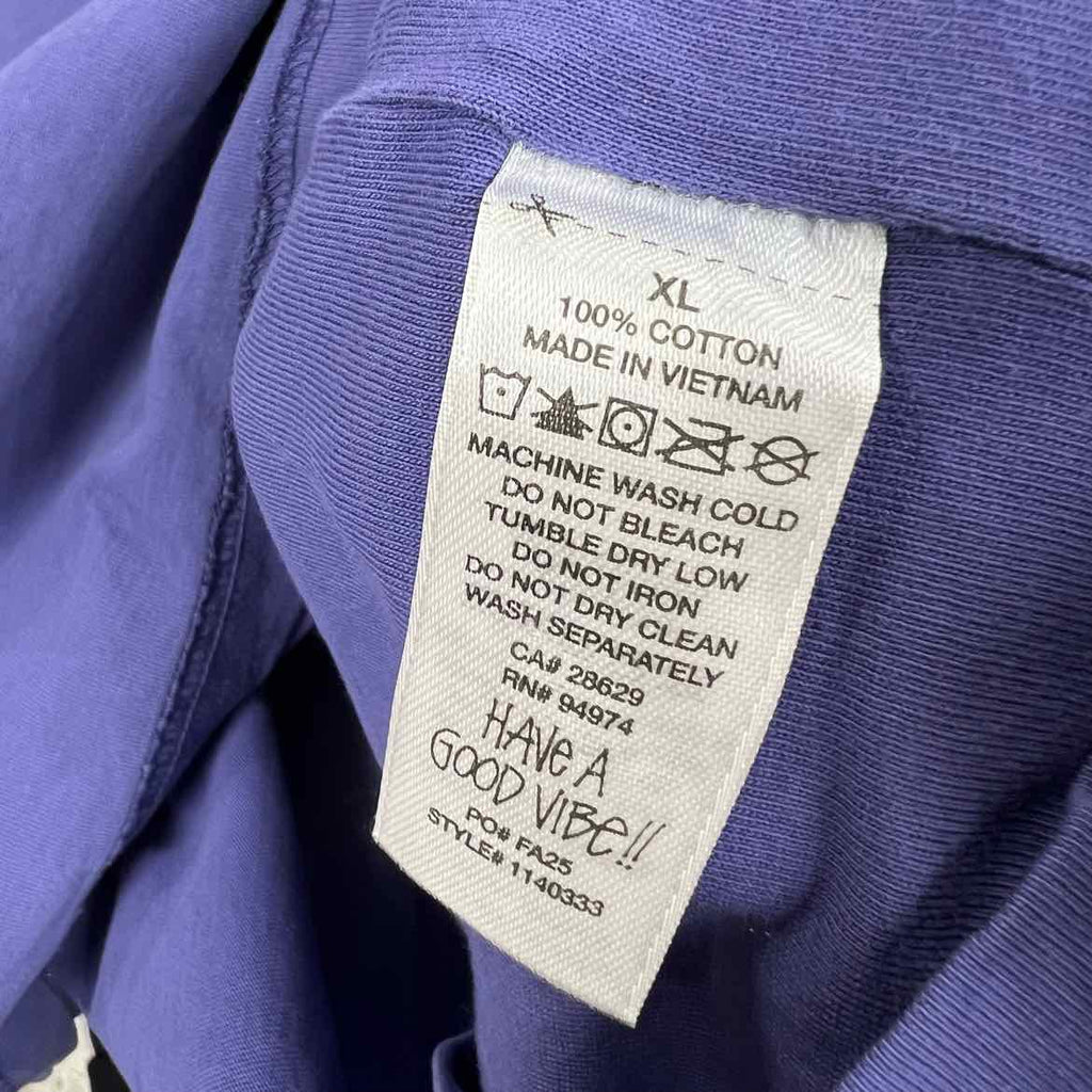Stussy Long Sleeve "INSIDE OUT" Purple New Size XL