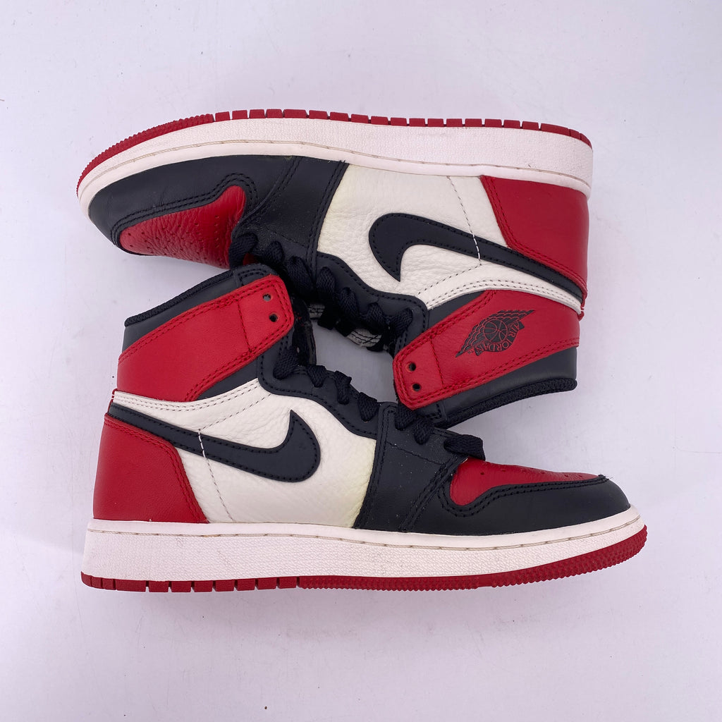 Air Jordan (GS) 1 Retro High OG "Bred Toe" 2018 Used Size 4Y