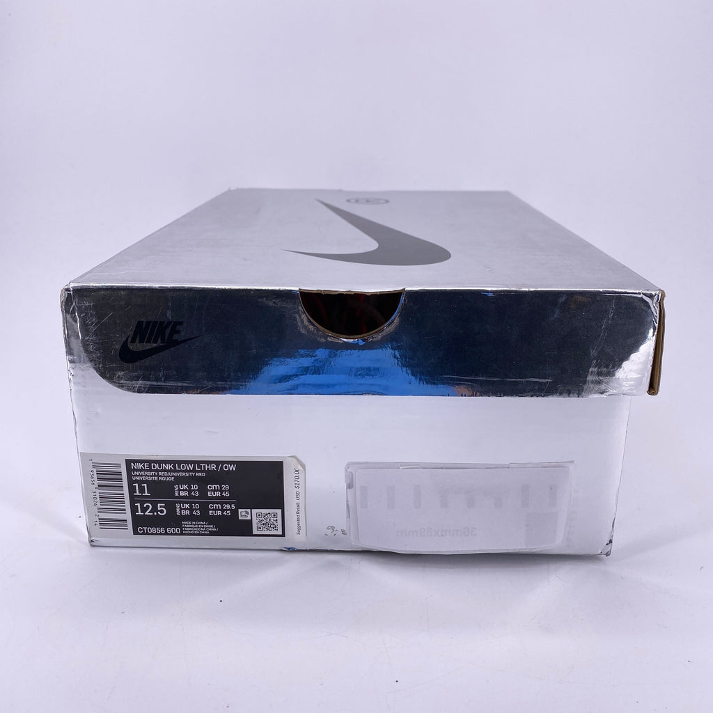 Nike Dunk Low / OW "University Red" 2019 Used Size 11