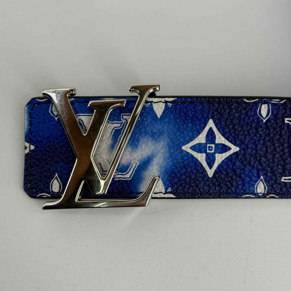 Louis Vuitton Belt "INITALS BANDANA" Used Blue Size 44