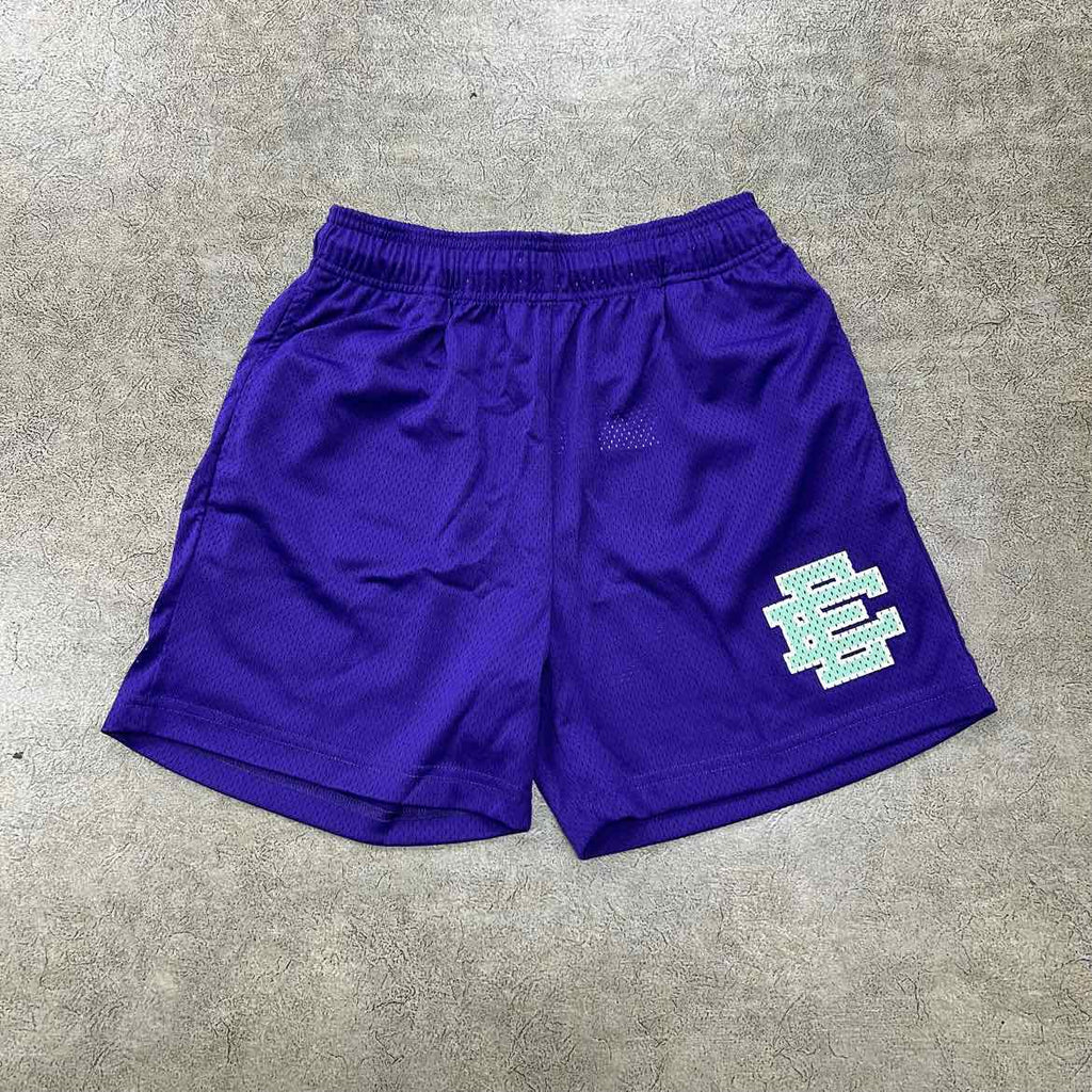 Eric Emanuel Mesh Shorts "BASIC LOGO" Seafoam New Size M