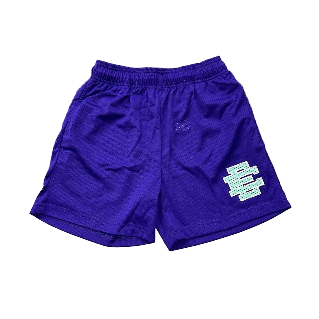 Eric Emanuel Mesh Shorts "BASIC LOGO" Seafoam New Size M