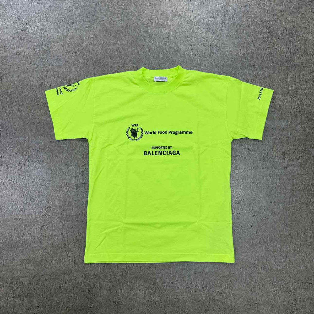 Balenciaga T-Shirt "WFP" Neon New Size M