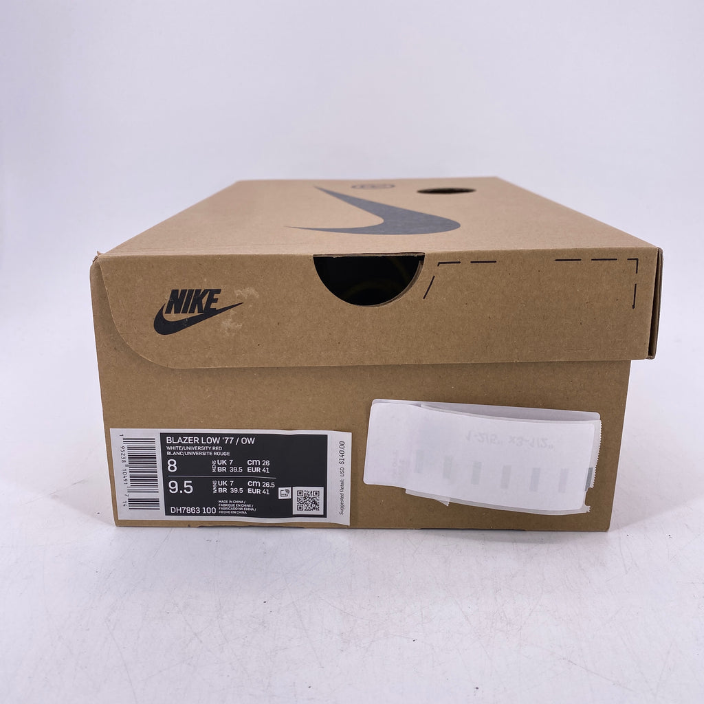Nike Blazer Low "Ow University Red" 2022 New Size 8