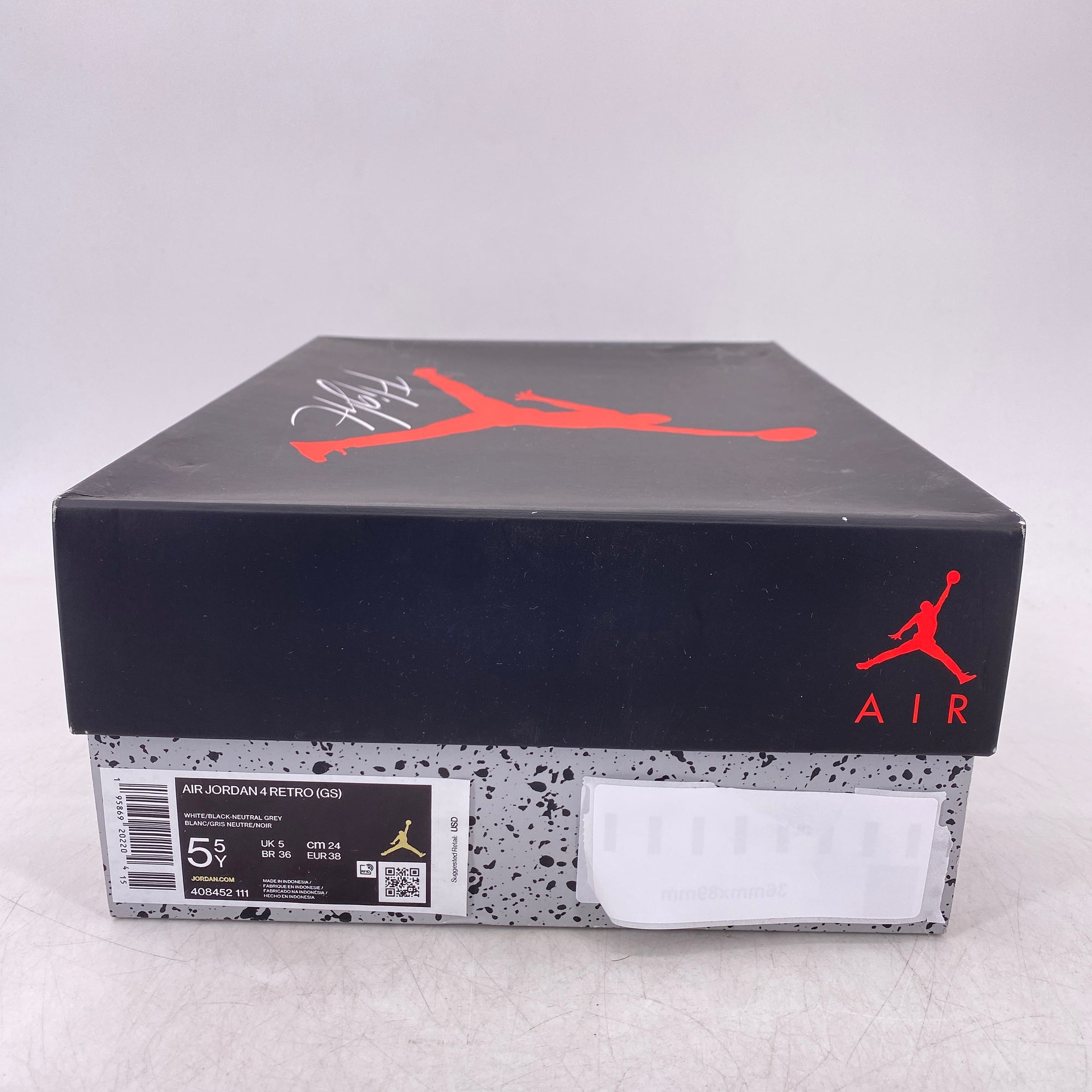 Air Jordan (GS) 4 Retro &quot;Military Black&quot; 2022 New Size 5.5Y