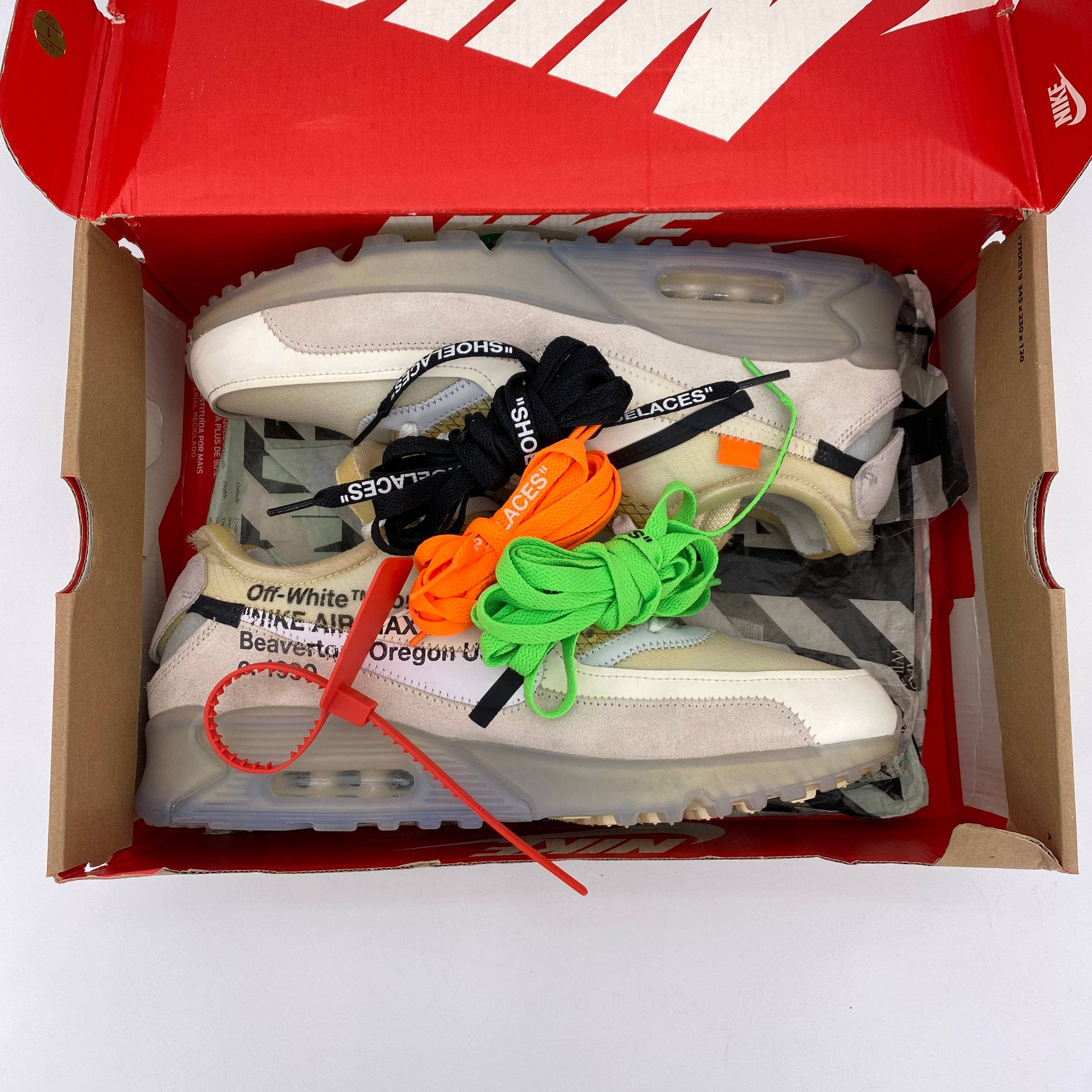 Nike Air Max 90 &quot;The 10: Off-White&quot; 2017 Used Size 10