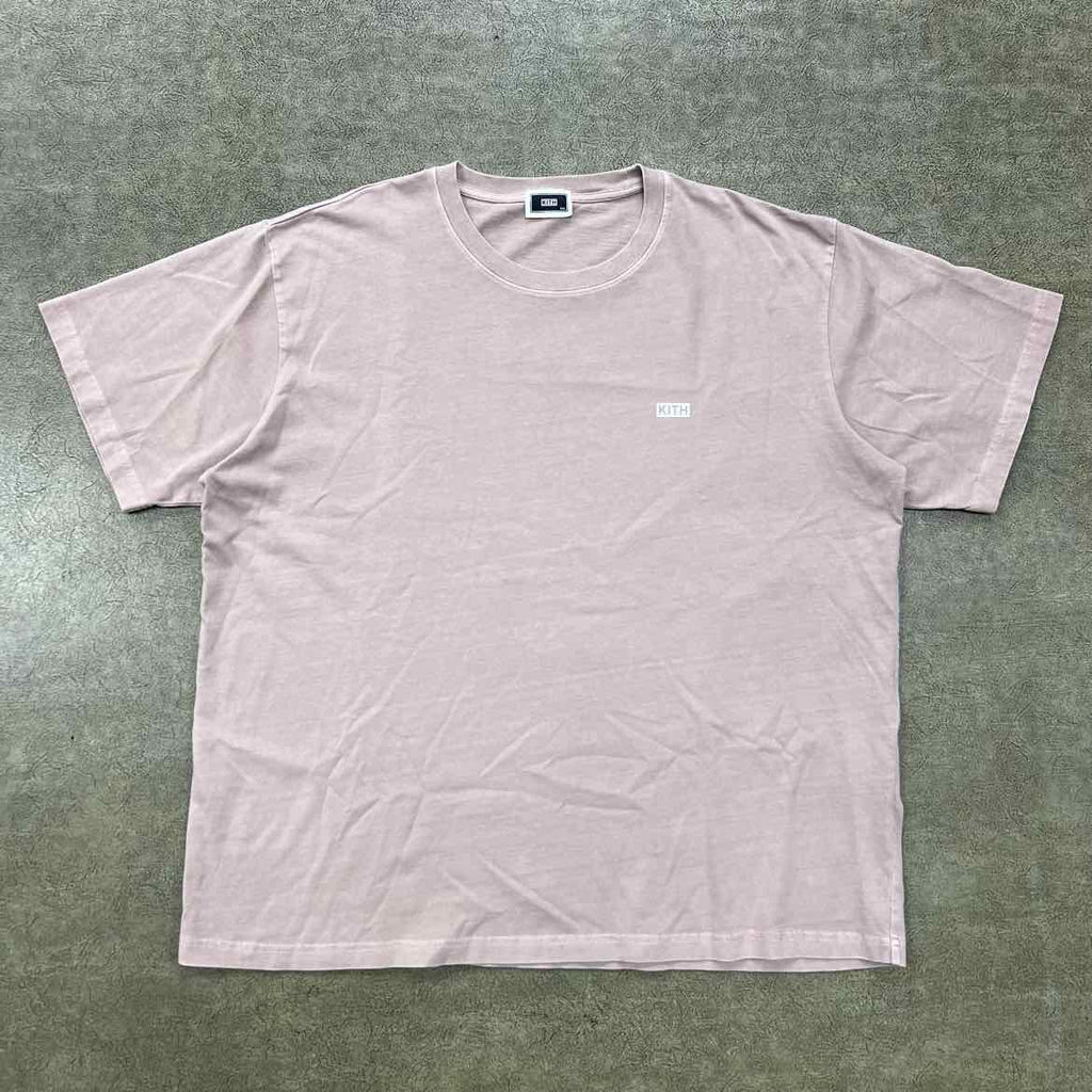 Kith T-Shirt "SMALL BOX LOGO" Mauve Used Size XXL