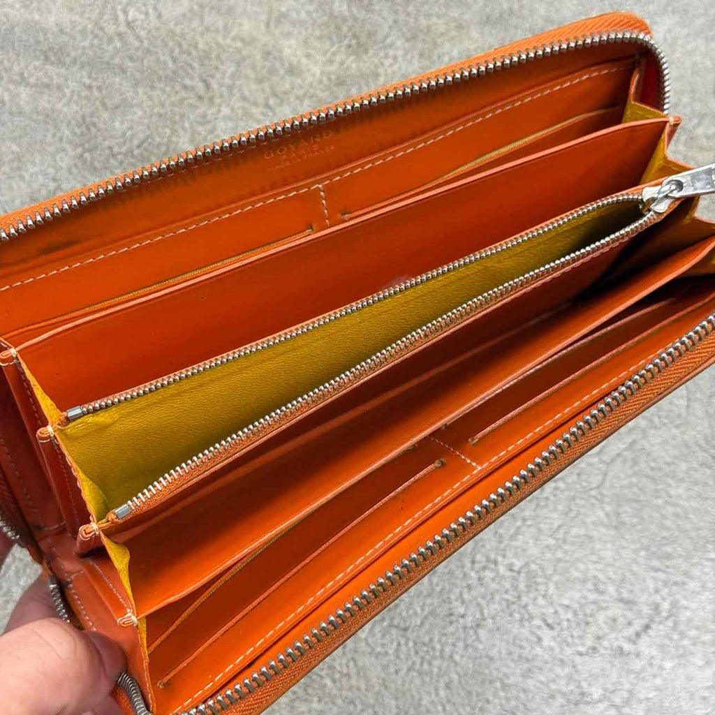 Goyard Wallet "MATIGNON" Used Orange Size OS