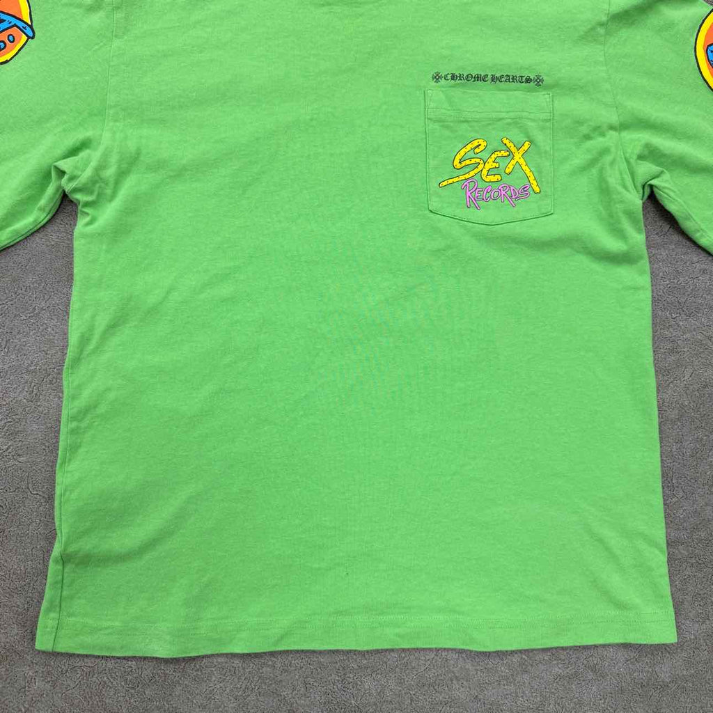 Chrome Hearts Long Sleeve "SEX RECORDS" Neon Used Size M