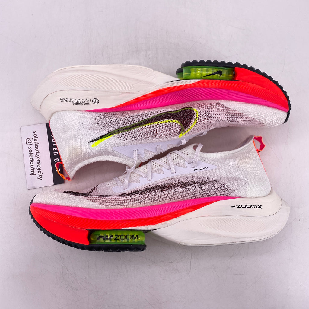 Nike Air Zoom Alphafly Next% Flyknit "White Pink" 2021 Used Size 12