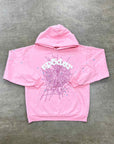 Sp5der Hoodie "WEB" Pink New Size 2XL