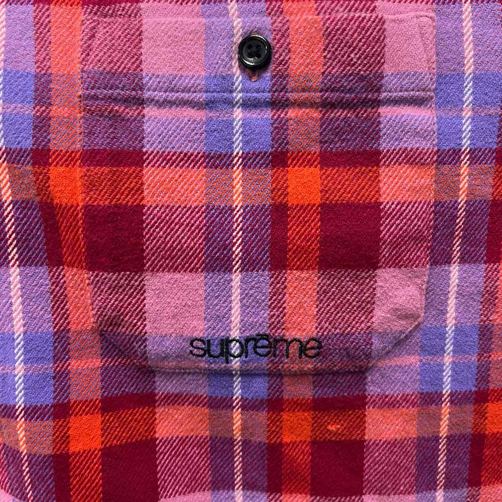 Supreme Flannel "BRUSHED PLAID" Pink Used Size XL