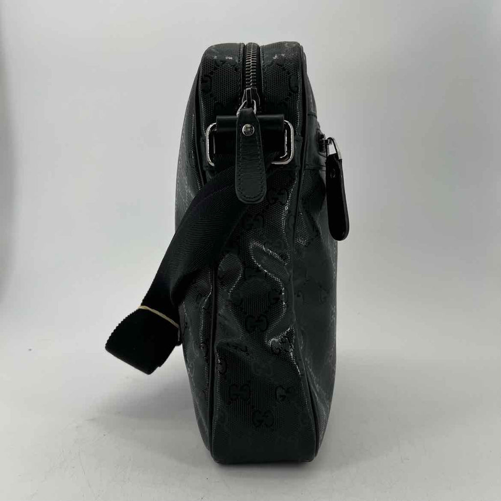 Gucci Messenger Bag "GG IMPRIME COATED" Used Black