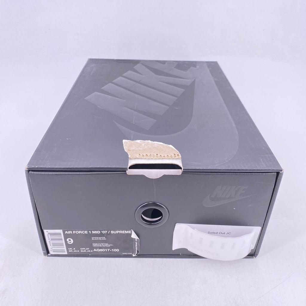 Nike Air Force 1 Mid "Supreme Nba White" 2018 Used Size 9