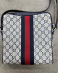 Gucci Messenger Bag "GG SUPREME OPHIDIA" Used Navy Size OS