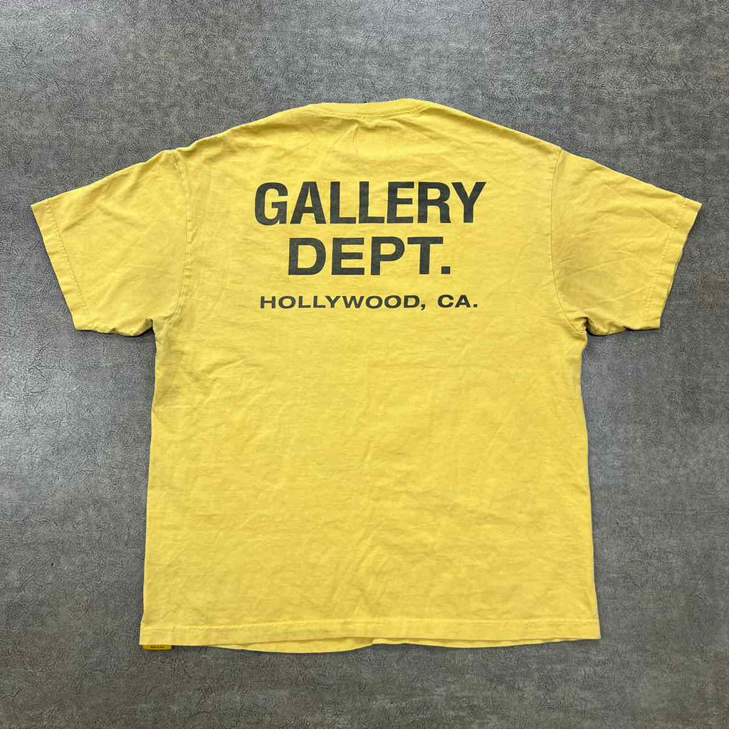 Gallery DEPT. T-Shirt "HOLLYWOOD" Yellow Used Size L