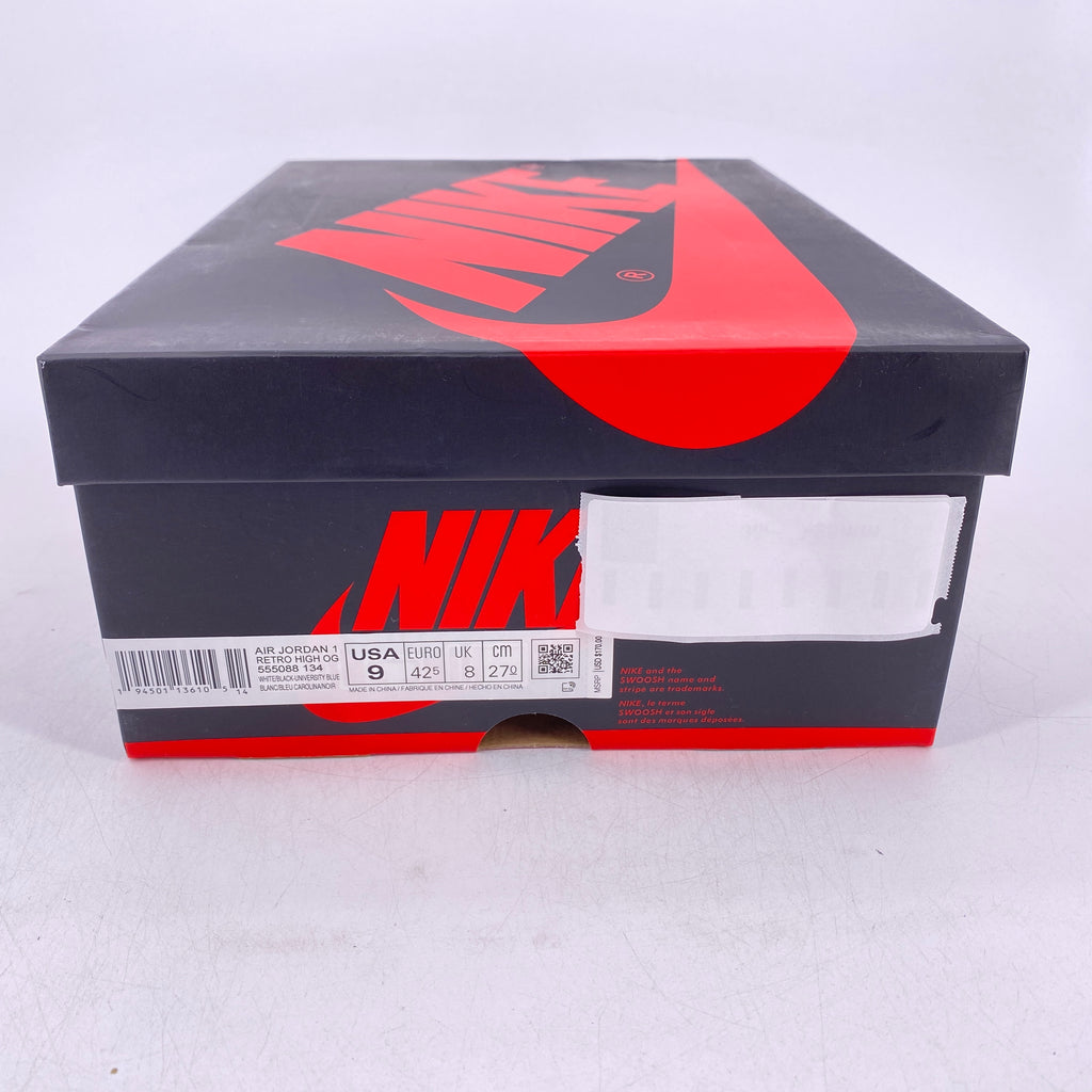Air Jordan 1 Retro High OG "University Blue Black" 2021 New Size 9