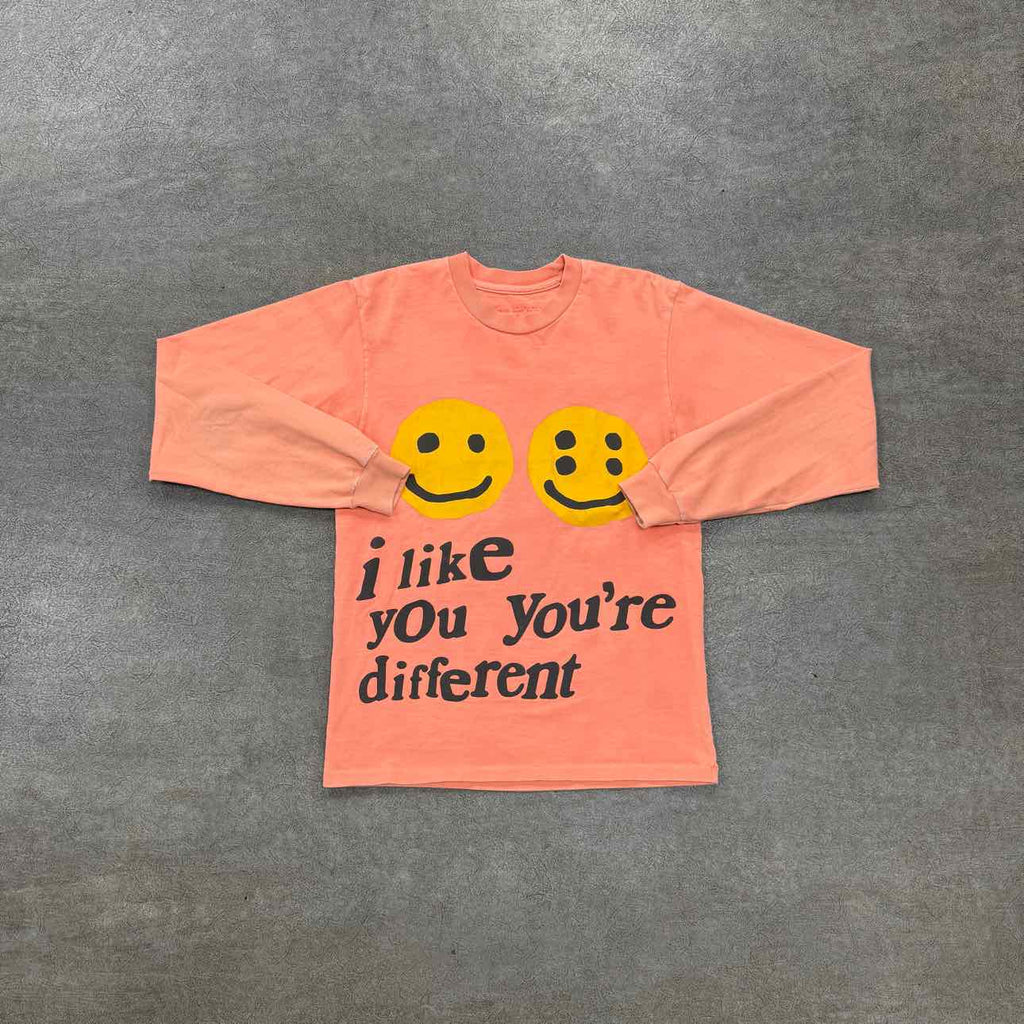CPFM Long Sleeve "I LIKE YOU YOU'RE DIFFERENT" Peach Used Size S