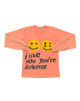 CPFM Long Sleeve "I LIKE YOU YOU'RE DIFFERENT" Peach Used Size S