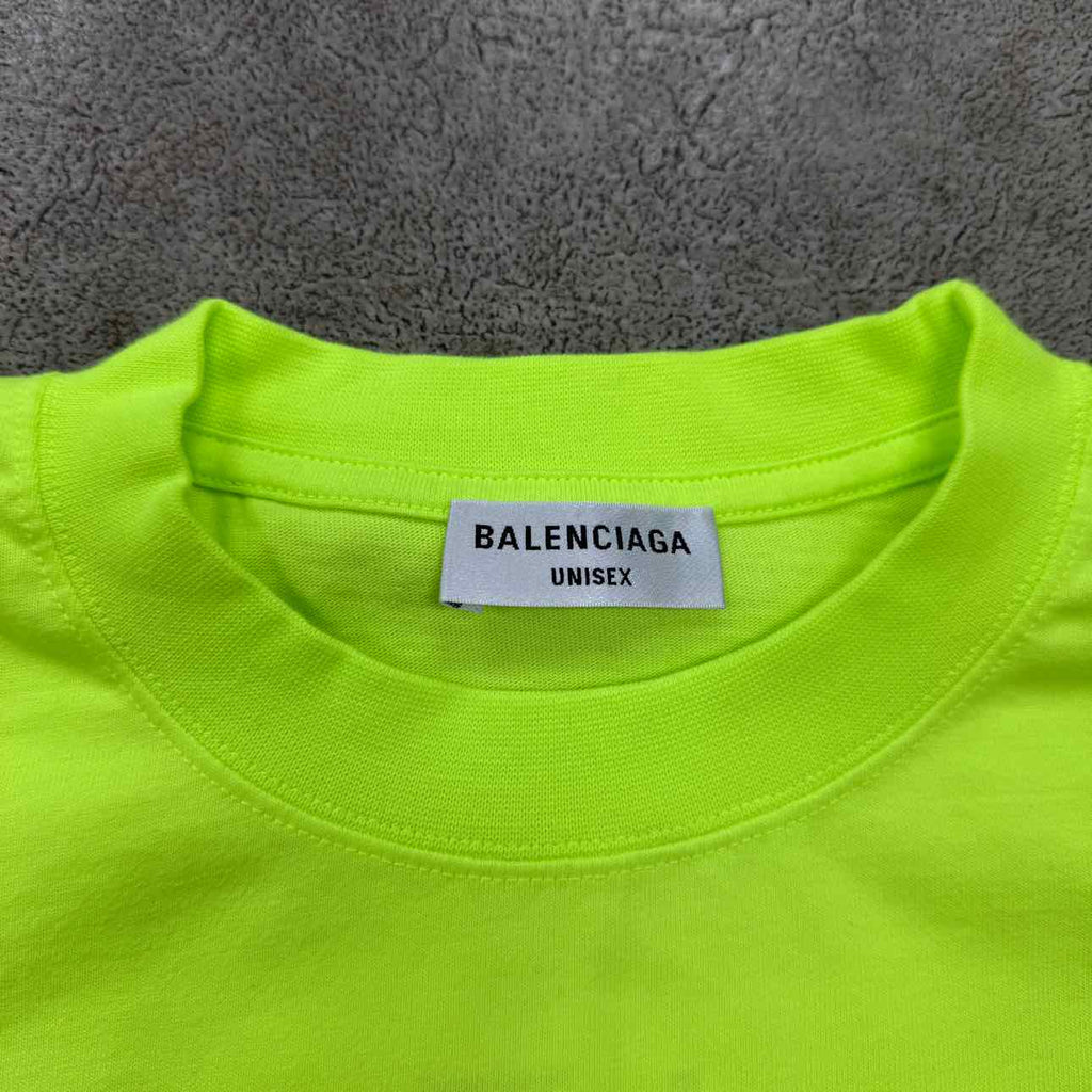 Balenciaga T-Shirt "WFP" Neon New Size XS