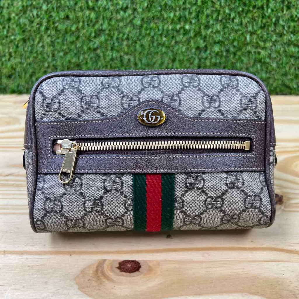 Gucci Belt Bag "OPHIDIA MINI" Used Brown Size OS