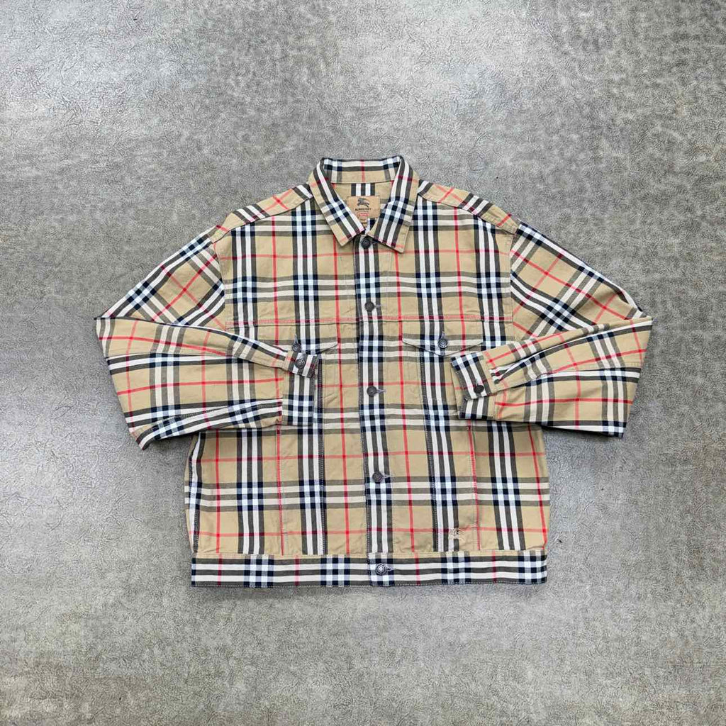 Supreme Jacket "BURBERRY DENIM" Beige Used Size L