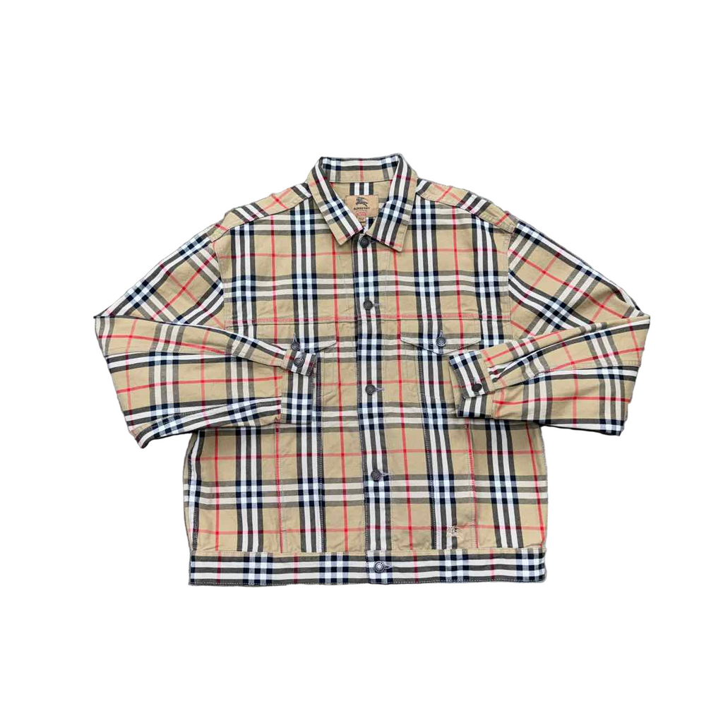 Supreme Jacket "BURBERRY DENIM" Beige Used Size L