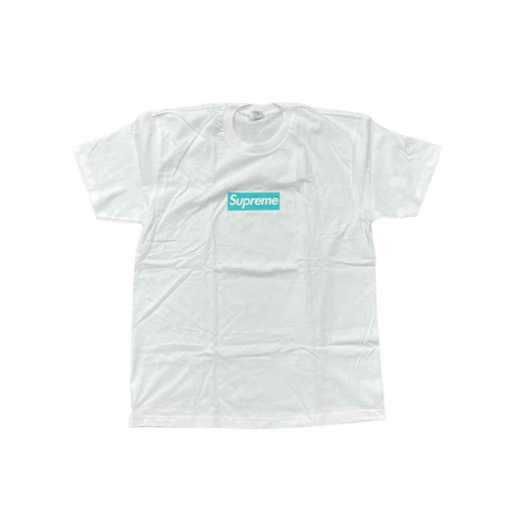 Supreme T-Shirt "TIFFANY BOX LOGO" White New Size L