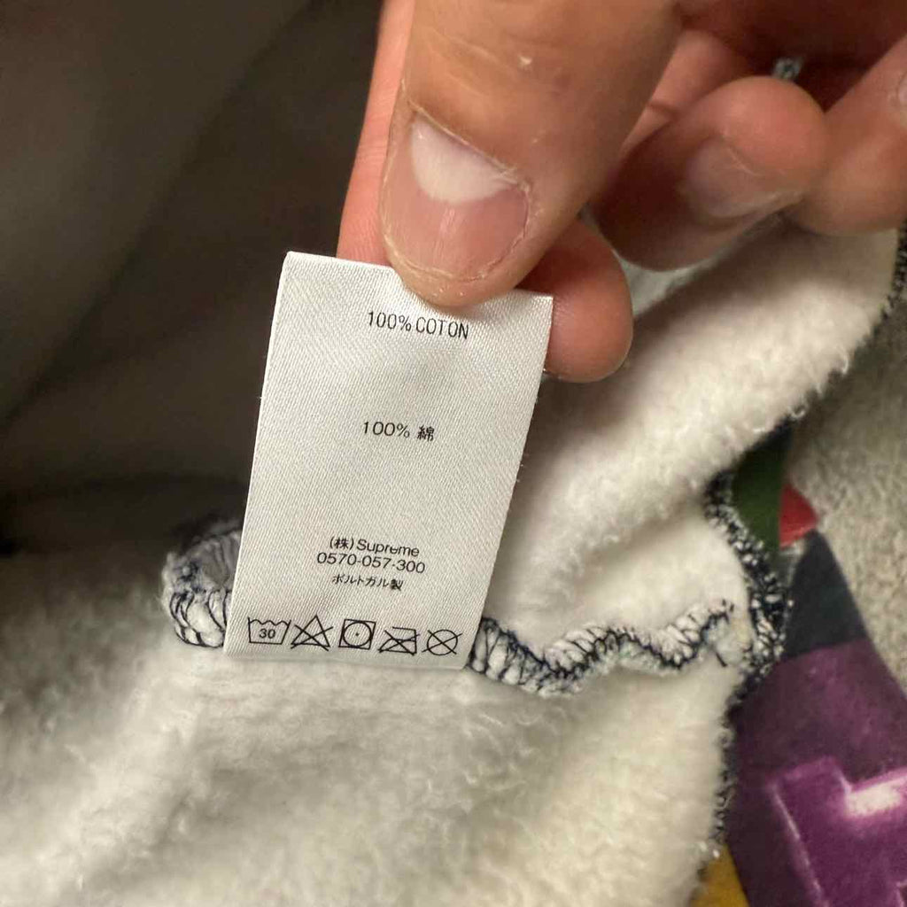 Supreme Hoodie "BLOCKS" Multi-Color Used Size L