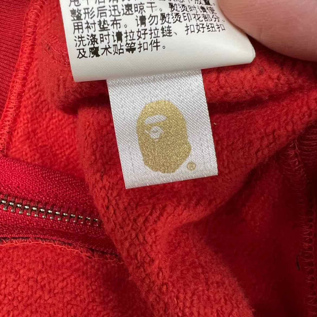 Bape Zip Up "PONR" Red Used Size 2XL