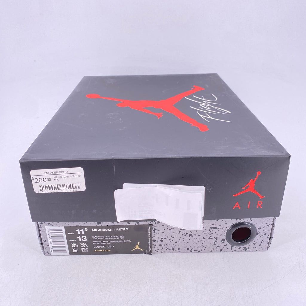 Air Jordan 4 Retro "Bred" 2019 New Size 11.5