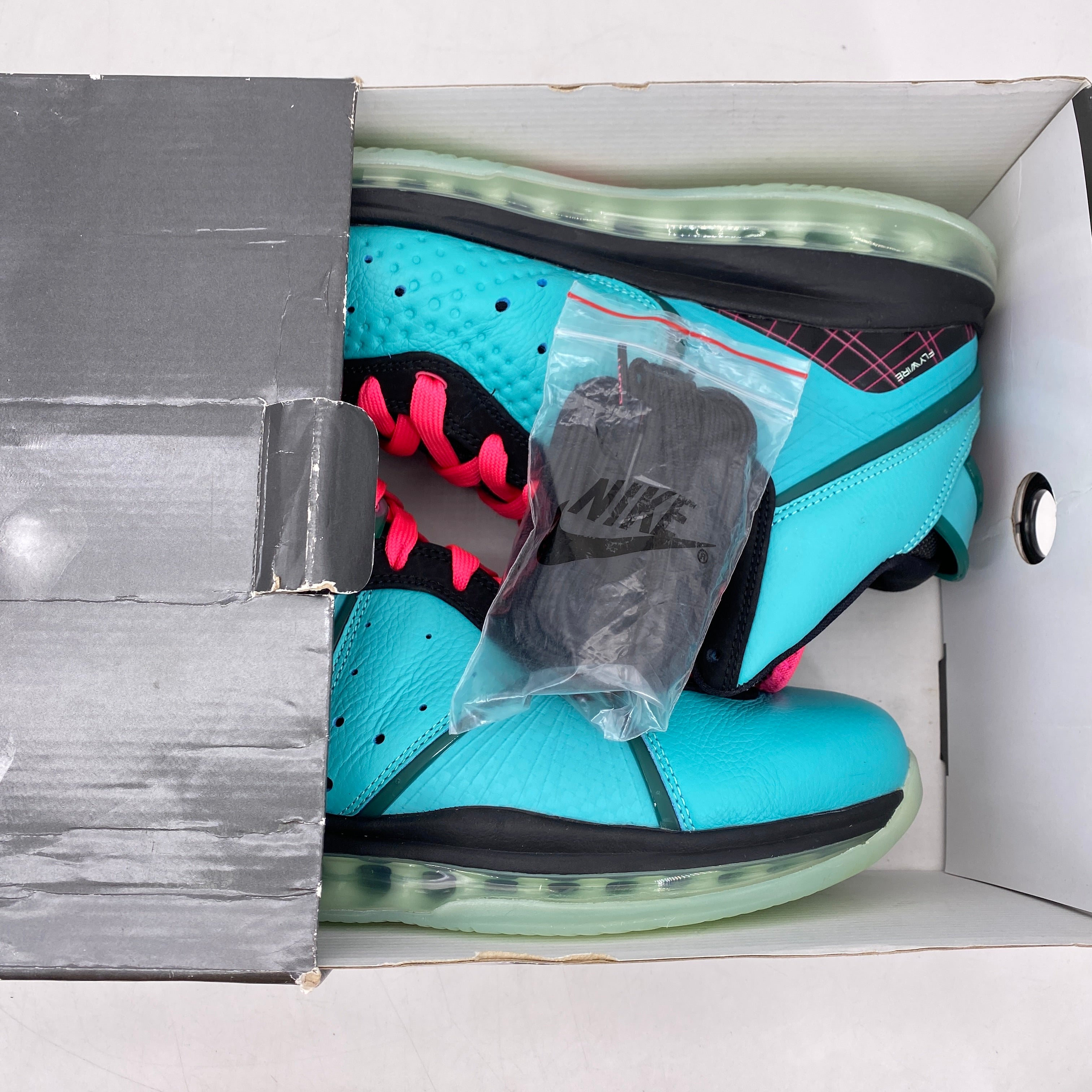 Nike Lebron 8 &quot;South Beach&quot; 2021 Used Size 9.5