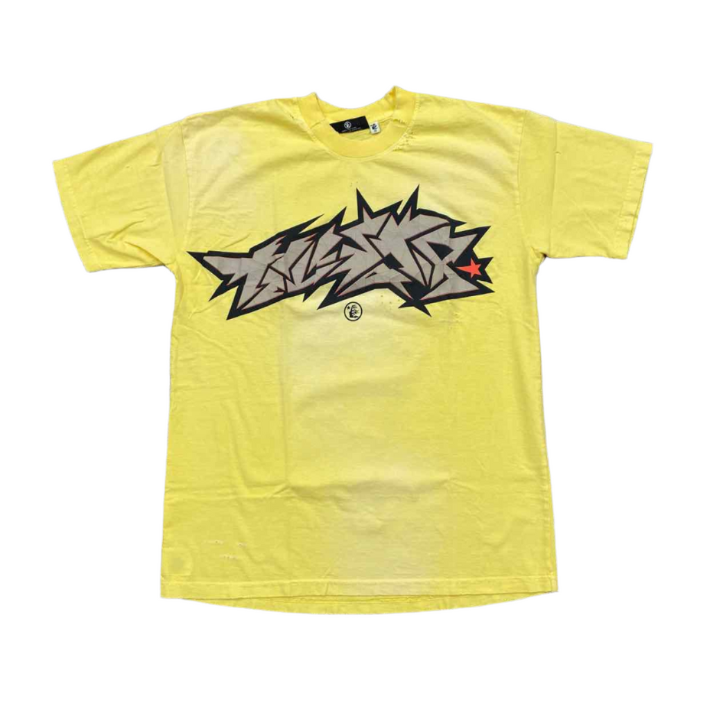 Hellstar T-Shirt "CRACKED" Yellow New Size L