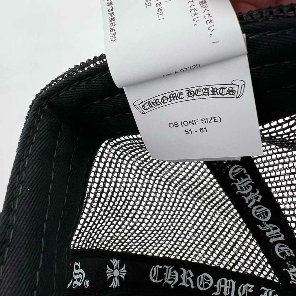 Chrome Hearts Trucker Hat "LEATHER CROSS" New White Size OS