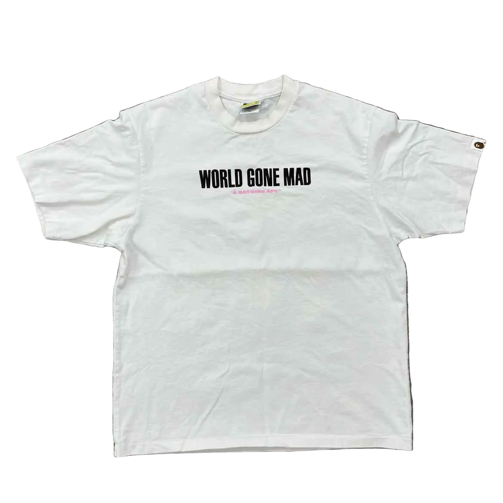 Bape T-Shirt "SLOGAN" White Used Size S