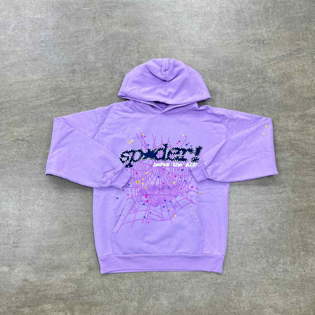 Sp5der Hoodie "P*NK" Lavender New Size XL