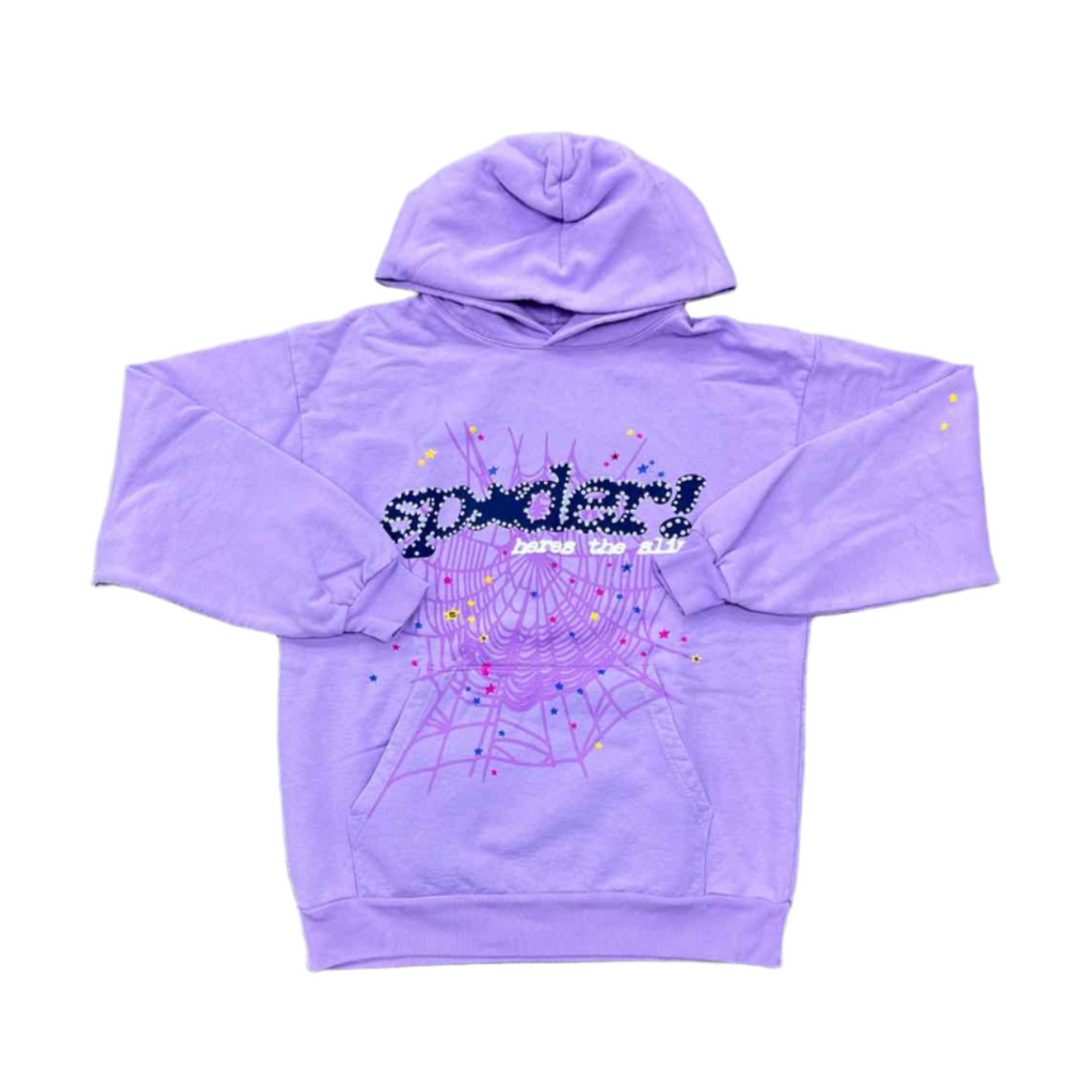Sp5der Hoodie "P*NK" Lavender New Size XL