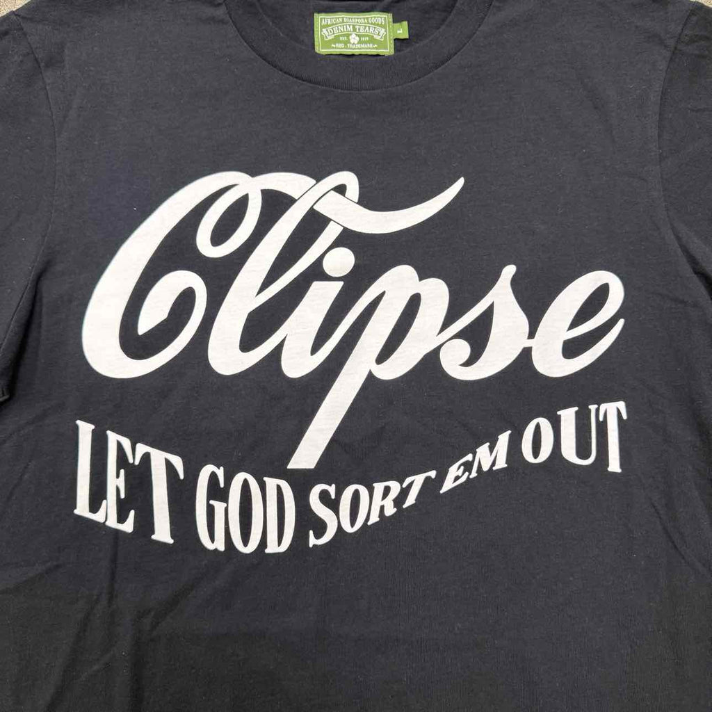 Denim Tears T-Shirt "CLIPSE 5TH ANNIVERSARY" Black New Size L
